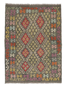 Kilim Afghan Old Style Rug 130X177 Brown/Black Wool, Afghanistan Carpetvista