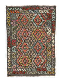  Kilim Afegão Old Style Tapete 123X175 Lã Preto/Castanho Pequeno Carpetvista