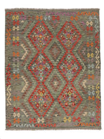 Kelim Afghan Old Style Vloerkleed 158X196 Bruin/Donker Geel Wol, Afghanistan Carpetvista