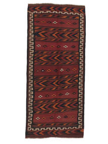  130X288 Afghan Vintage Kelim Teppe Løpere Svart/Mørk Rød Afghanistan Carpetvista