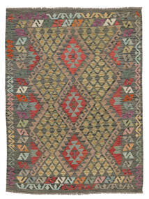 Kelim Afghan Old Style Vloerkleed 149X195 Donker Geel/Bruin Wol, Afghanistan Carpetvista
