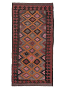  Afgán Vintage Kilim 160X322 Vintage Gyapjúszőnyeg Sötétpiros/Fekete Carpetvista