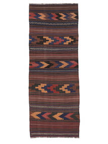 144X313 Tappeto Orientale Afghan Vintage Kilim Passatoie Nero/Rosso Scuro (Lana, Afghanistan) Carpetvista