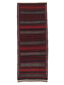103X263 Tapis Afghan Vintage Kilim D'orient De Couloir Noir (Laine, Afghanistan) Carpetvista