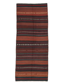 113X276 Afghan Vintage Kilim Rug Oriental Runner
 Black/Dark Red (Wool, Afghanistan) Carpetvista