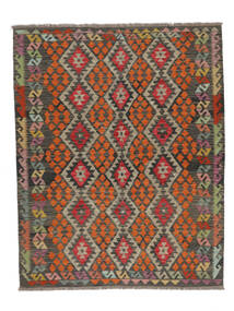 159X198 Kelim Afghan Old Style Matot Matto Itämainen Ruskea/Musta (Villa, Afganistan) Carpetvista