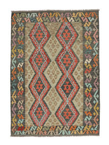 Kelim Afghan Old Style Matta 148X212 Brun/Svart Ull, Afghanistan Carpetvista