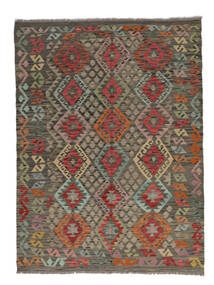  148X197 Kelim Afghan Old Style Matta Brun/Svart Afghanistan Carpetvista