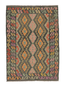  Kilim Afghan Old Style Tappeto 129X184 Di Lana Marrone/Nero Piccolo Carpetvista