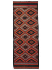 128X334 Alfombra Oriental Afghan Vintage Kilim De Pasillo Rojo Oscuro/Negro (Lana, Afganistán) Carpetvista