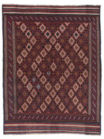  Afghan Vintage Kelim Matot 163X213 Vintage Villamatto Musta/Tummanpunainen Matto Carpetvista