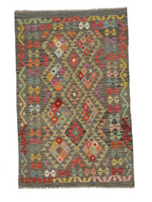 絨毯 オリエンタル キリム アフガン オールド スタイル 118X185 ダークイエロー/茶色 (ウール, アフガニスタン)