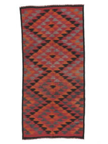  Afghan Vintage Kilim Tappeto 141X288 Vintage Di Lana Rosso Scuro/Nero Piccolo Carpetvista