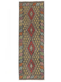  84X255 Kelim Afghan Old Style Hallmatta Brun/Svart Afghanistan Carpetvista
