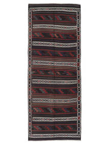  Afghan Vintage Kelim Matot 110X286 Musta/Ruskea Carpetvista