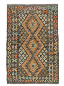  107X160 Kelim Afghan Old Style Teppe Brun/Svart Afghanistan Carpetvista