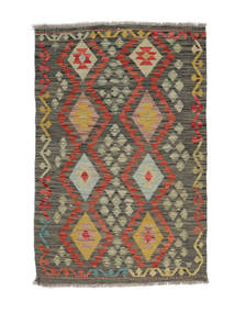  94X145 Kilim Afghan Old Style Rug Brown/Black Afghanistan Carpetvista