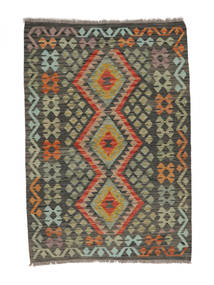  Kelim Afghan Old Style Teppe 107X153 Svart/Brun Carpetvista