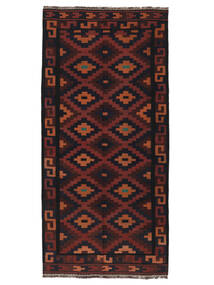  140X298 Afghan Vintage Kelim Matot Käytävämatto Matto Musta/Tummanpunainen Afganistan Carpetvista
