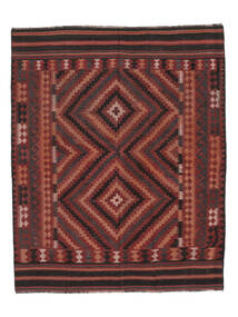  195X240 Afghan Vintage Kilim Rug Dark Red/Black Afghanistan Carpetvista