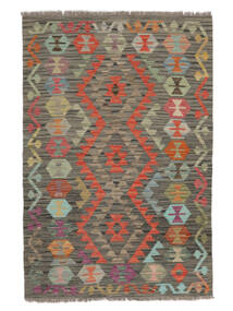 100X148 Kelim Afghan Old Style Matot Matto Itämainen Ruskea/Tummankeltainen (Villa, Afganistan) Carpetvista