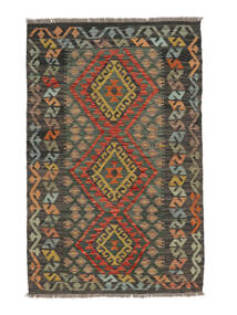 98X153 Kilim Afghan Old Style Rug Oriental Black/Brown (Wool, Afghanistan) Carpetvista