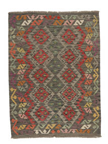  Oriental Kilim Afghan Old Style Rug 108X146 Brown/Black Wool, Afghanistan Carpetvista