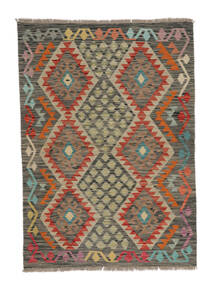 103X145 Kelim Afghan Old Style Matot Matto Itämainen Ruskea/Tummankeltainen (Villa, Afganistan) Carpetvista