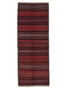  Afghan Vintage Kilim Rug 122X327 Black/Dark Red Carpetvista