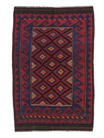 150X232 Afghan Vintage Kelim Vloerkleed Oosters Zwart/Donkerrood (Wol, Afghanistan) Carpetvista