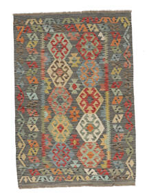  Kilim Afghan Old Style Rug 104X148 Brown/Dark Green Carpetvista
