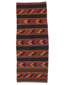 Afghan Vintage Kilim Rug 107X280 Vintage Wool Black/Dark Red Small Carpetvista