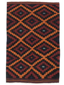 Afghan Vintage Kilim Rug 146X221 Black/Dark Red Wool, Afghanistan Carpetvista