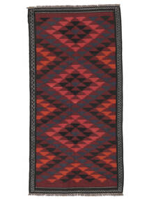 116X228 Afghan Vintage Kilim Rug Oriental Black/Dark Red (Wool, Afghanistan)