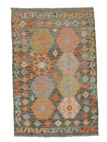  Kilim Afghan Old Style Rug 99X150 Wool Brown/Dark Yellow Small Carpetvista