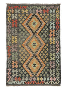 106X158 Kelim Afghan Old Style Teppe Orientalsk Brun/Svart (Ull, Afghanistan) Carpetvista