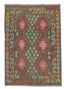  102X140 Kelim Afghan Old Style Vloerkleed Bruin/Zwart Afghanistan Carpetvista