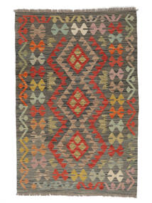 98X143 Tapis D'orient Kilim Afghan Old Style Marron/Noir (Laine, Afghanistan) Carpetvista