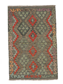96X146 Tapis D'orient Kilim Afghan Old Style Marron/Jaune Foncé (Laine, Afghanistan) Carpetvista