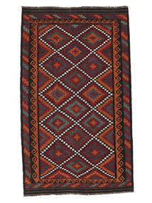 160X274 Afghan Vintage Kilim Rug Black/Dark Red Afghanistan Carpetvista