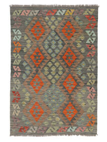  Kelim Afghan Old Style Matot 101X150 Ruskea/Tummanvihreä Carpetvista