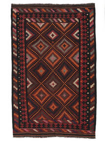  179X273 Afghan Vintage Kelim Matta Svart/Mörkröd Afghanistan Carpetvista