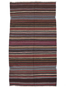  Afghan Vintage Kelim Matot 110X200 Musta/Tummanpunainen Carpetvista