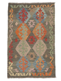 Kelim Afghan Old Stil Teppich 100X158 Braun/Dunkelgelb Wolle, Afghanistan Carpetvista