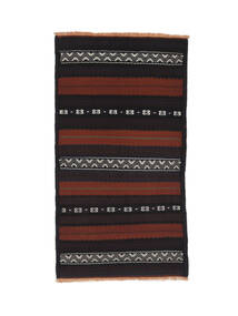 105X193 Afghan Vintage Kelim Vloerkleed Zwart/Donkerrood Afghanistan Carpetvista