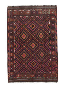 Afghan Vintage Kelim Matot Matto 143X216 Musta/Tummanpunainen Villa, Afganistan Carpetvista