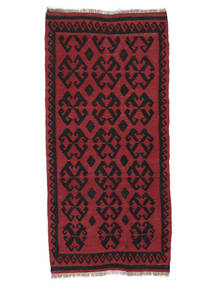 Tapete Afegão Vintage Kilim 94X202 Passadeira Vermelho Escuro/Preto (Lã, Afeganistão)