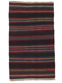 Afghan Vintage Kelim Teppe 110X190 Svart/Mørk Rød Ull, Afghanistan Carpetvista