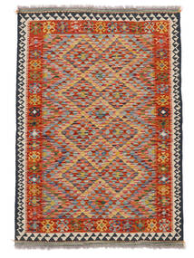 絨毯 オリエンタル キリム アフガン オールド スタイル 101X146 茶色/ダークレッド (ウール, アフガニスタン)