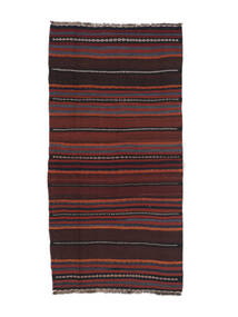 97X187 Afghan Vintage Kilim Rug Oriental Black/Dark Red (Wool, Afghanistan) Carpetvista